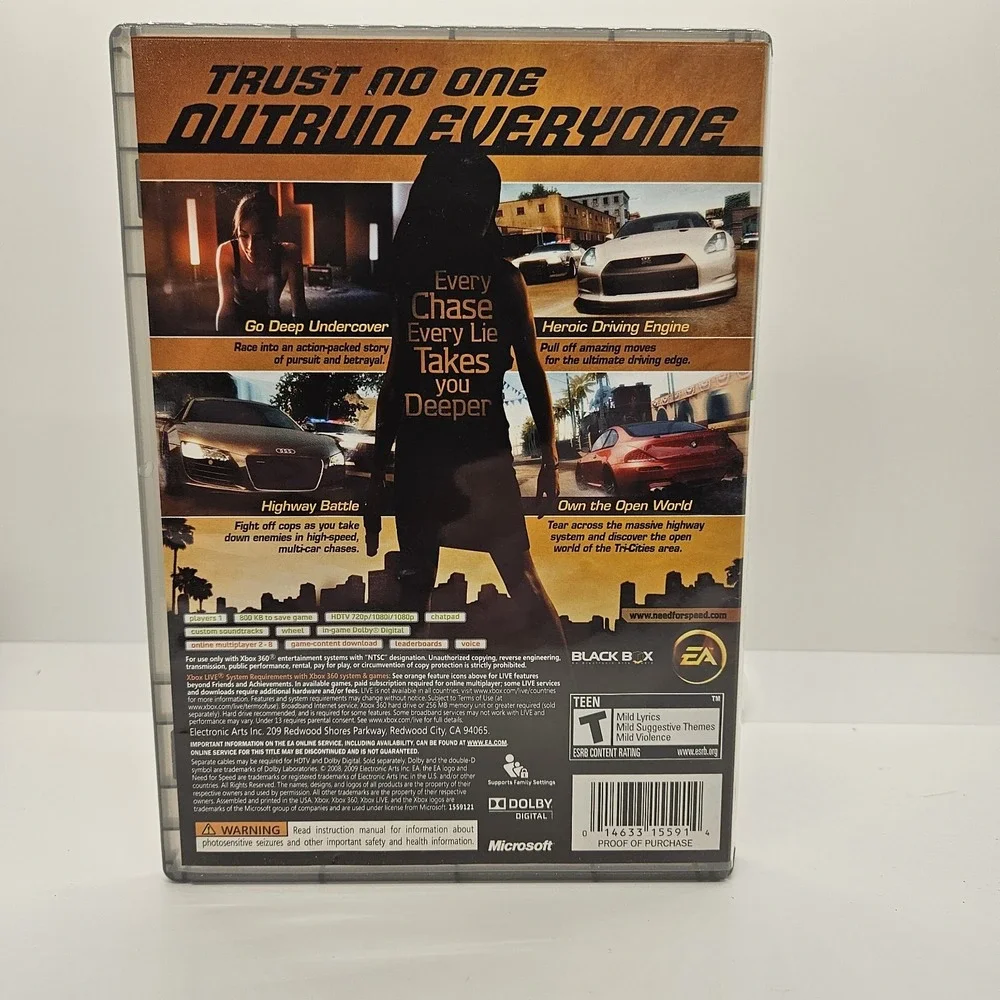 Need for Speed Undercover‎ Xbox 360 Platinum Hits Complete EA Racing Game